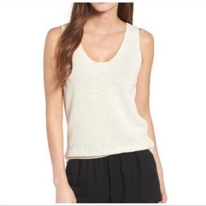 Madewell cream sweater knit tank, size small